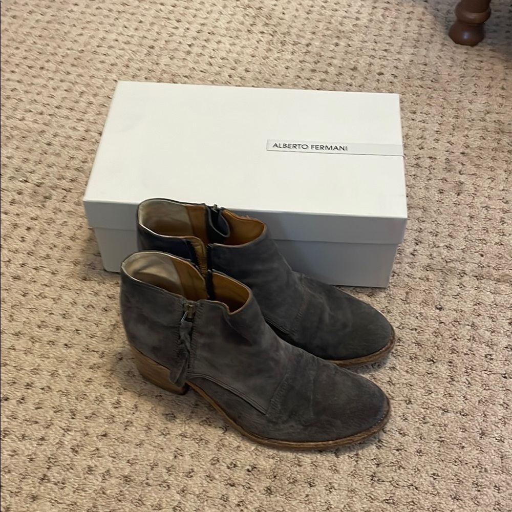 Alberto Fermani Gray Ankle Booties Casual Style